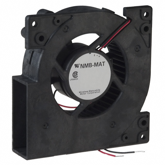 Fan Blower 12VDC Rectangular/Rounded - 109mm L x 111.4mm H Hydro-wave (HWB) 18.7 CFM (0.524m3/min) 2 Wire Leads